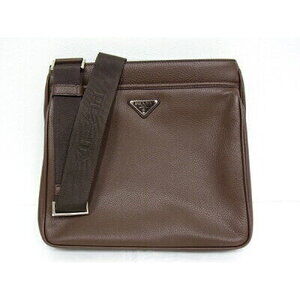 Prada Leather Shoulder Bag Brown BRUCIATO VITELLO CITY